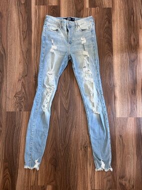 Hollister Light Blue Ripped Skinny Jeans
